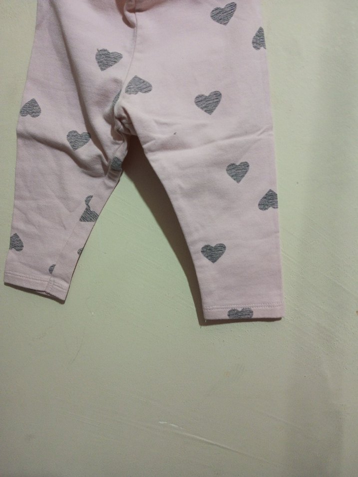 Kız Çocuk Pudra Pamuklu Tayt - Görsel 2