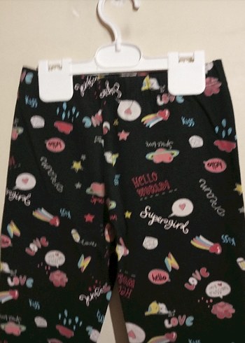 Kız Çocuk Çok Renkli Baskılı Rahat Tayt - Görsel 4