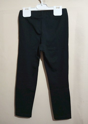 Kız Çocuk Siyah Baskılı Esnek Tayt - Görsel 4