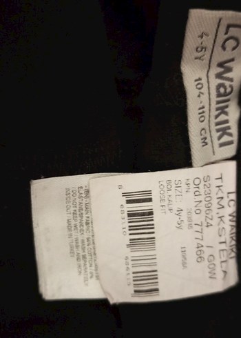 Kız Çocuk Siyah Baskılı Esnek Tayt - Görsel 5