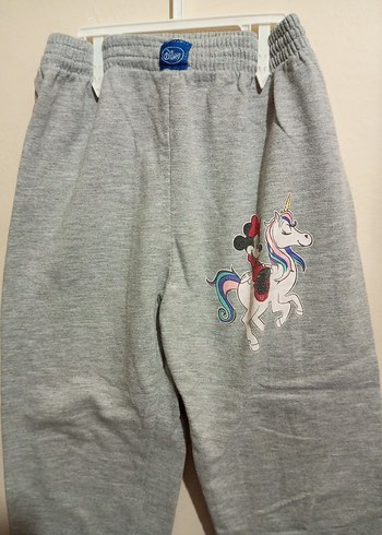 Kız Çocuk Gri Nakışlı Rahat Eşofman Altı - Görsel 3