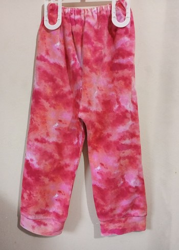 Pembe Batik Desenli Polarlı Kız Çocuk Eşofman Altı. - Görsel 4