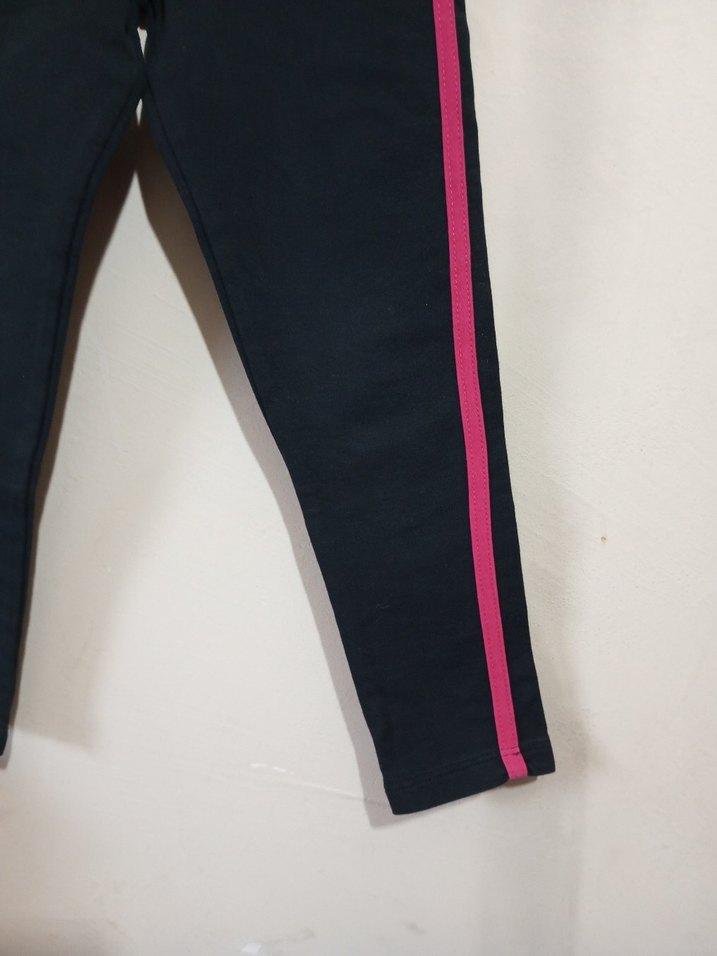 Kız Çocuk Pembe Çizgili Tayt - Görsel 2