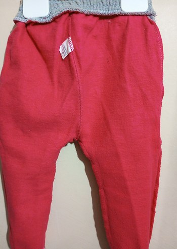 Kız Çocuk Pembe Nakışlı Düğmeli Eşofman Altı - Görsel 5