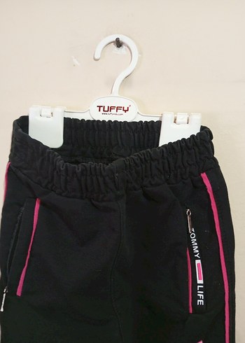 Kızlar için Fermuarlı Siyah Eşofman Altı - Görsel 4