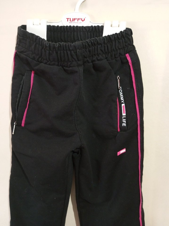 Kızlar için Fermuarlı Siyah Eşofman Altı - Görsel 3