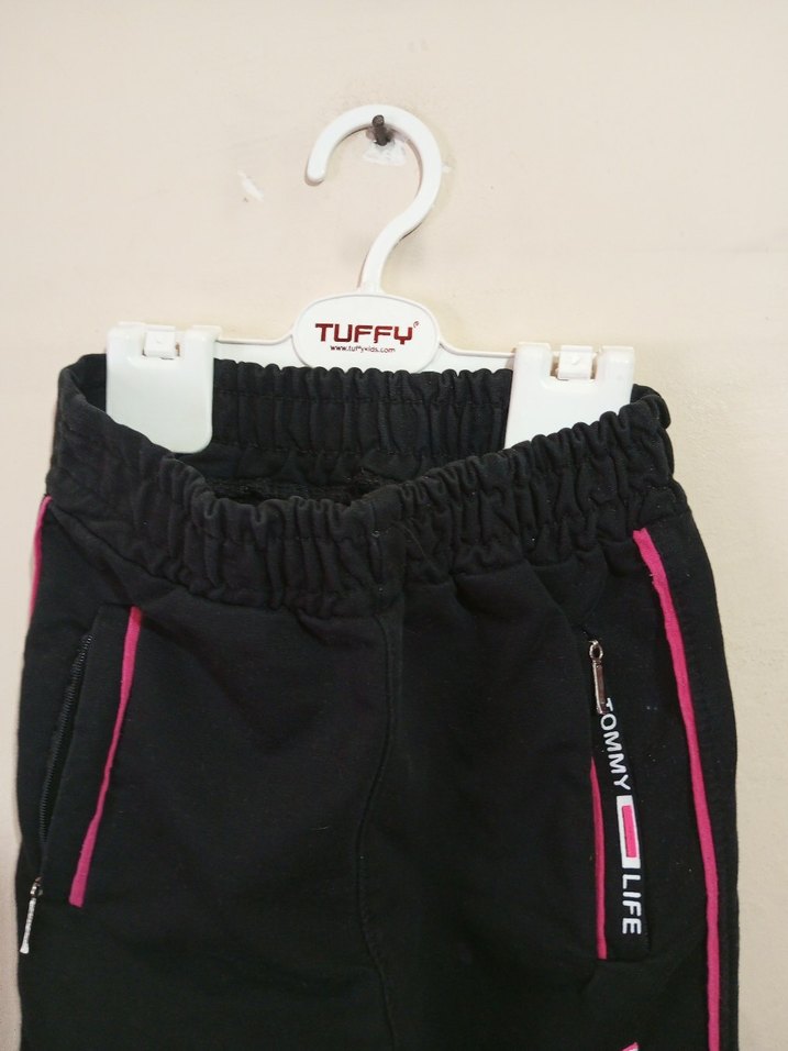 Kızlar için Fermuarlı Siyah Eşofman Altı - Görsel 4