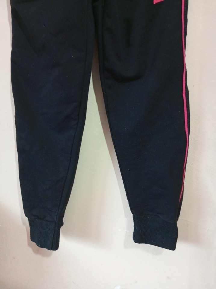 Kızlar için Fermuarlı Siyah Eşofman Altı - Görsel 2