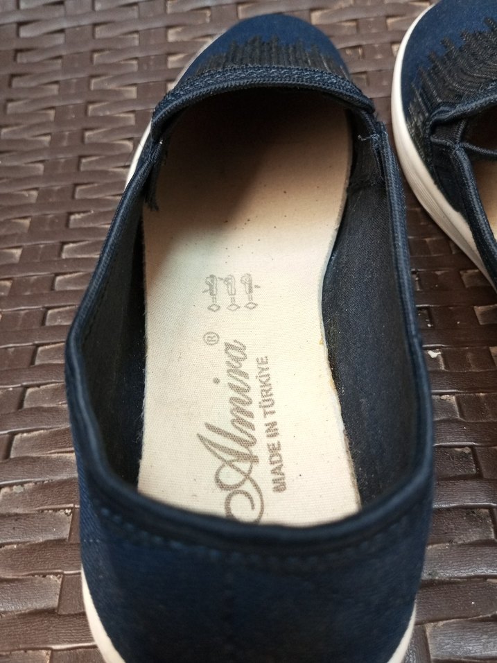 Lacivert Denim Kadın Sneakers Blok Topuklu - Görsel 5