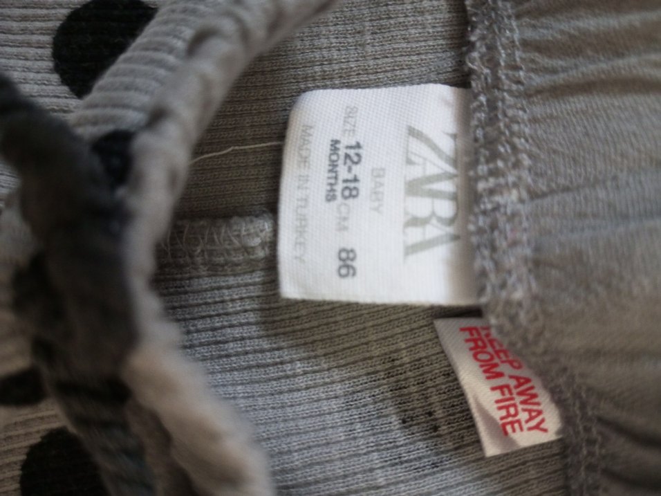 Düğmeli Gri Puantiyeli Kız Tayt - Görsel 5