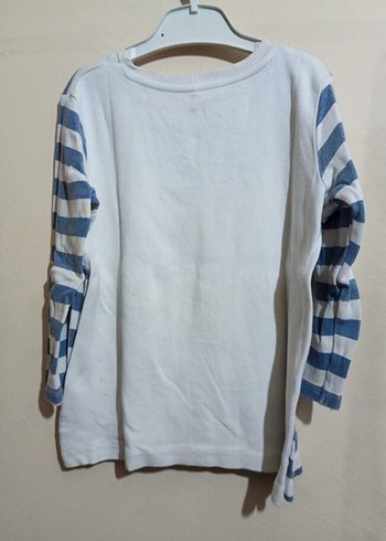 Çizgili Baskılı Erkek. Çocuk Sweatshirt - Görsel 2