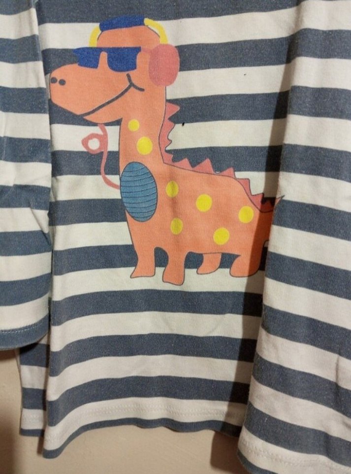 Çizgili Baskılı Erkek. Çocuk Sweatshirt - Görsel 4