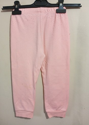 Kız Çocuk Pembe Dantel Detaylı Rahat Tayt - Görsel 5