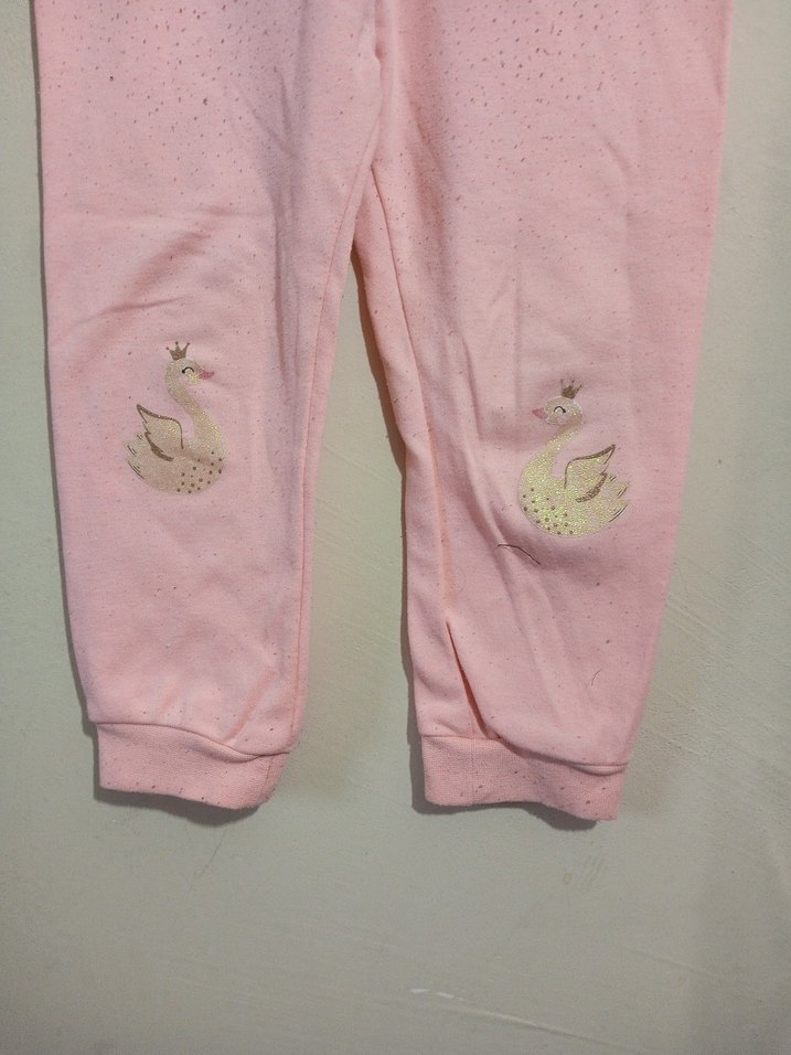 Kız Çocuk Pembe Dantel Detaylı Rahat Tayt - Görsel 2