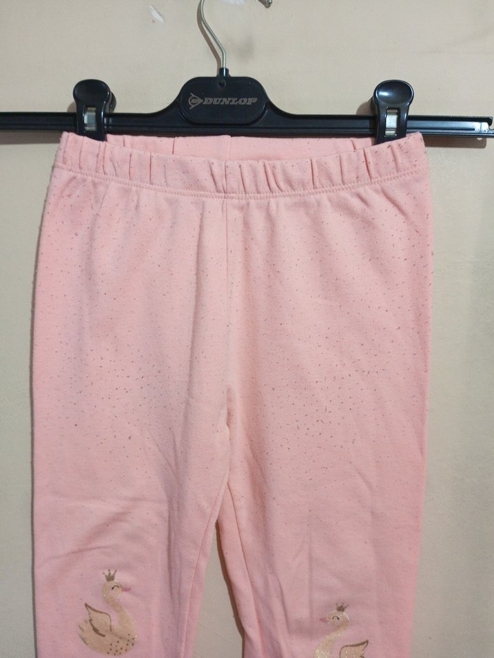 Kız Çocuk Pembe Dantel Detaylı Rahat Tayt - Görsel 3