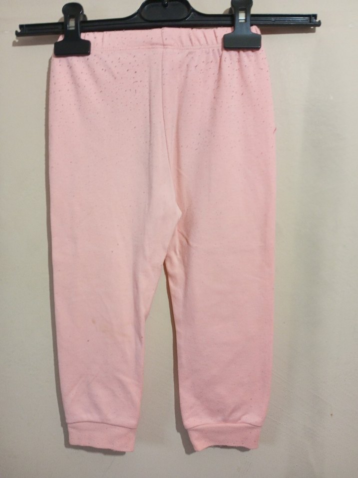 Kız Çocuk Pembe Dantel Detaylı Rahat Tayt - Görsel 5