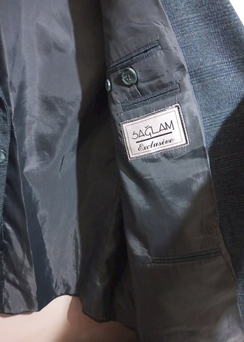 Koyu Mavi Kırcıllı Erkek Ceket - Görsel 5