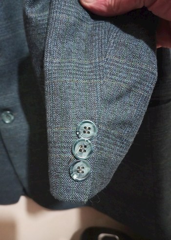 Koyu Mavi Kırcıllı Erkek Ceket - Görsel 2