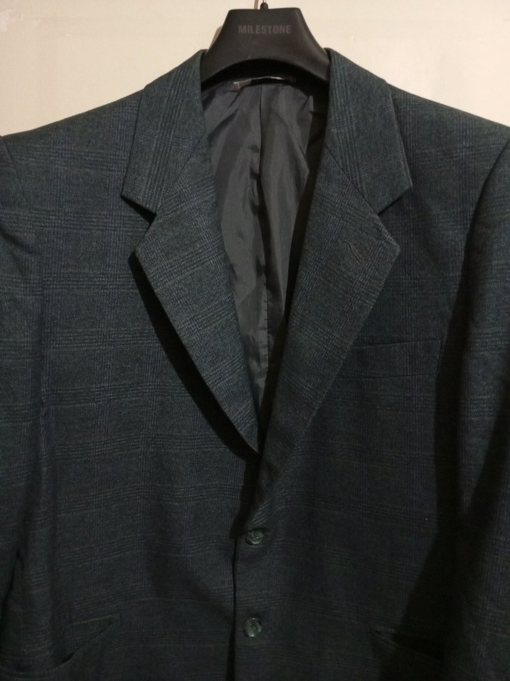 Koyu Mavi Kırcıllı Erkek Ceket - Görsel 4