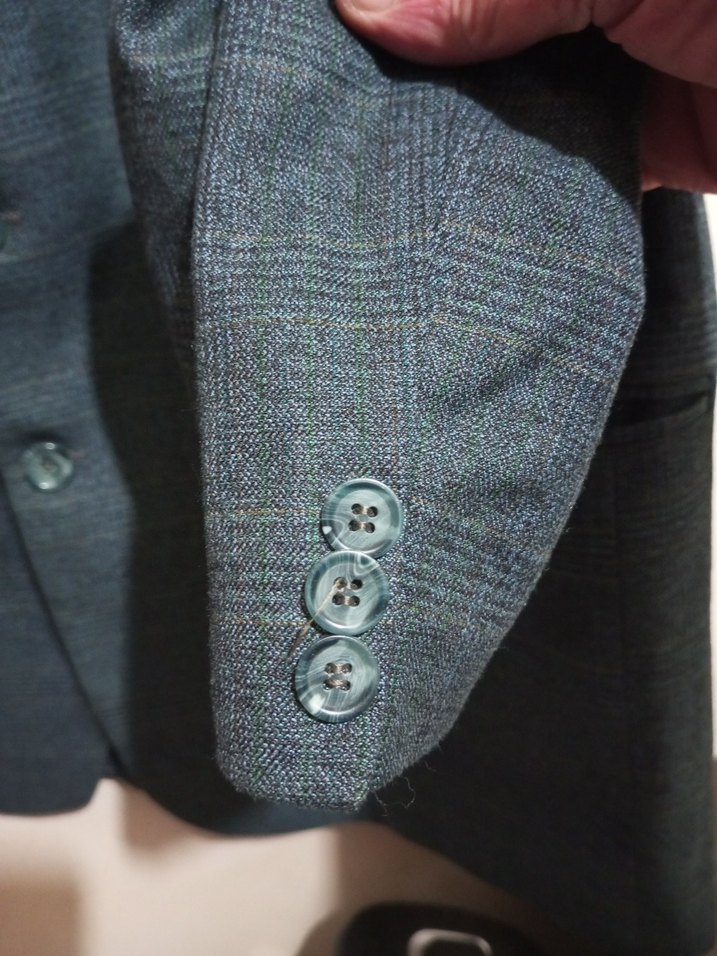 Koyu Mavi Kırcıllı Erkek Ceket - Görsel 2