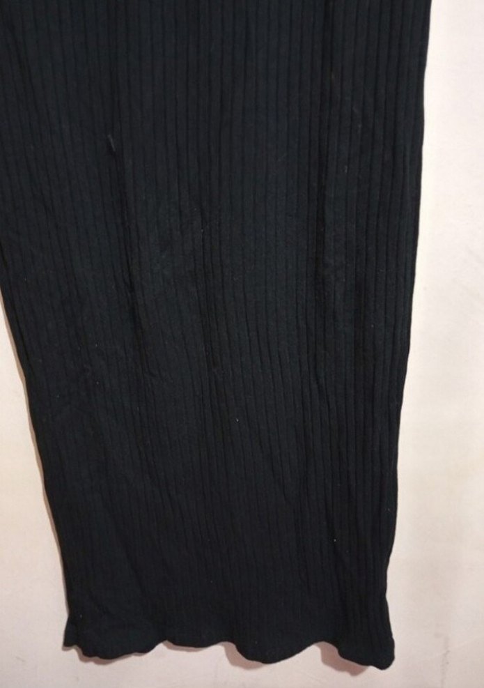 Siyah Uzun Kollu Dar Kesim Kalem Elbise - Görsel 2