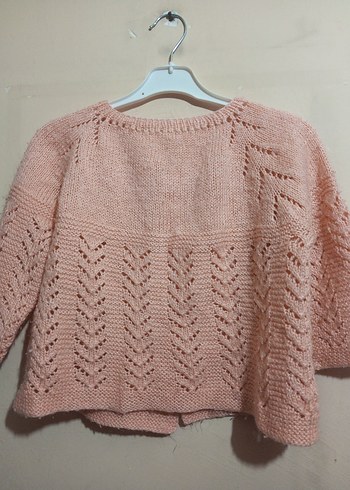 Pembe Örgü Kız Hırka - Görsel 4