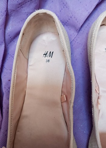 38 Beden H&M Krem Rengi Kadın Babet