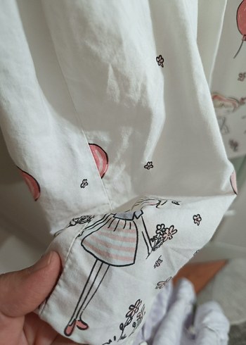 LC Waikiki Kız Çocuk Beyaz Pamuklu Baskılı Elbise