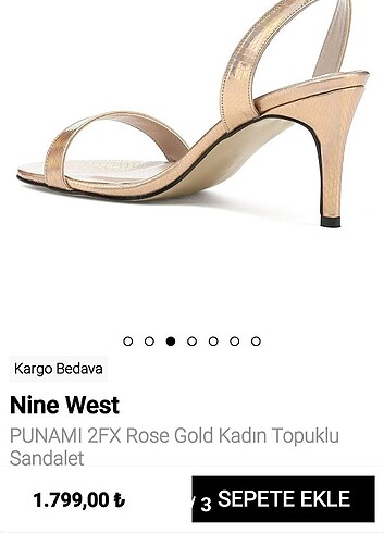 Nine west topuklu şık sandalet