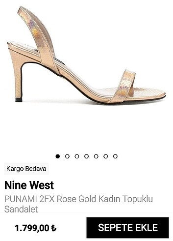 Nine West Nine west topuklu şık sandalet