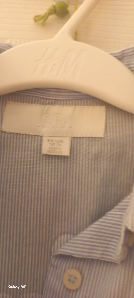 Düğmeli Beyaz Pamuklu Uzun Kollu kiz çocuk Gömlek #zara #gömlek - Görsel 3