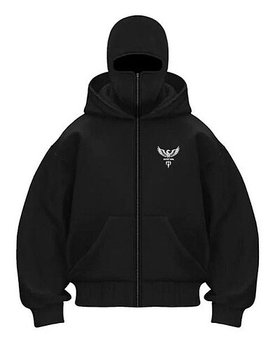 Maskeli oversize hırka