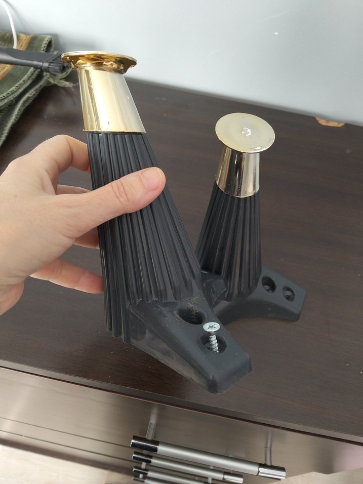 Siyah Gri Metal Masaüstü Dekoratif Ayaklar - Görsel 2