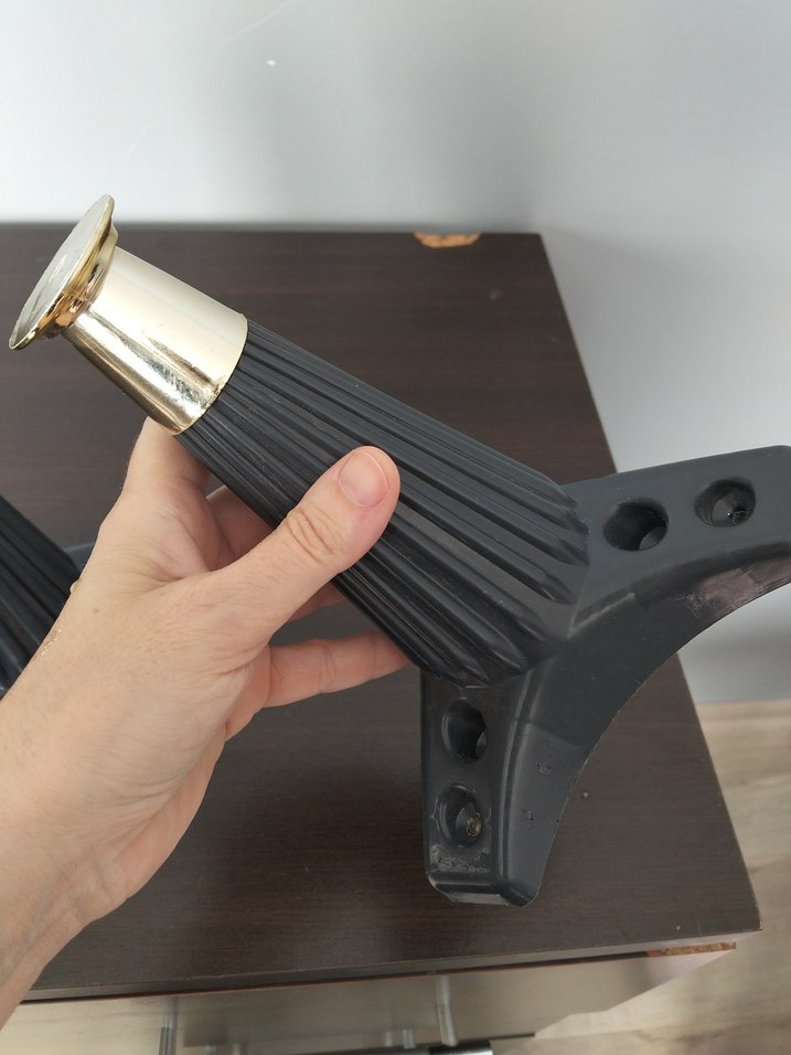 Siyah Gri Metal Masaüstü Dekoratif Ayaklar - Görsel 4