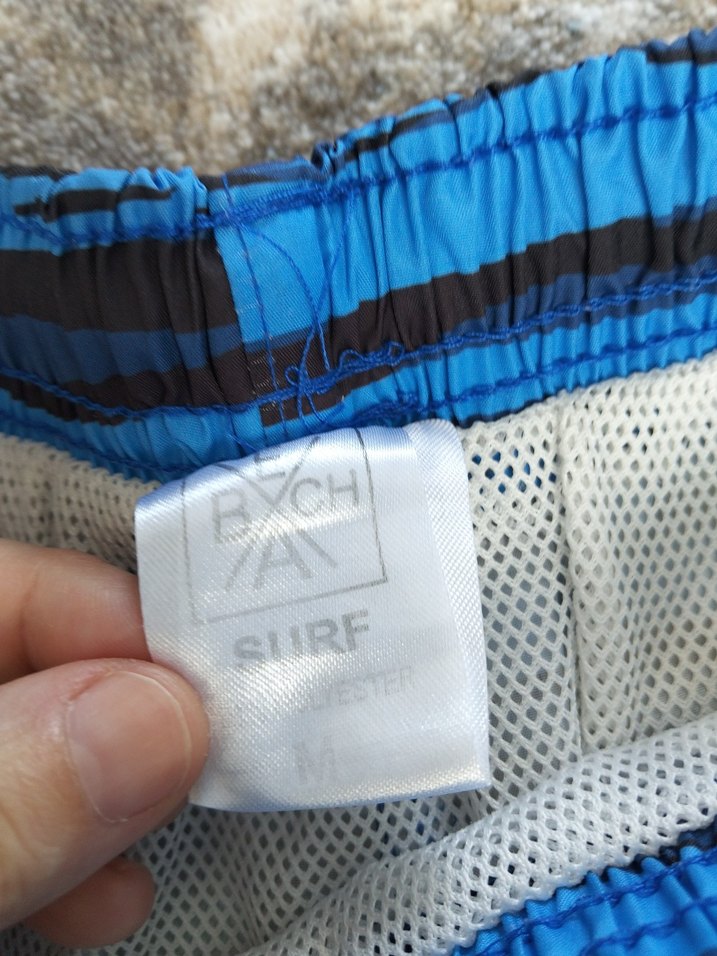 Erkek Mavi Bağcıklı Desenli Şort - Görsel 2