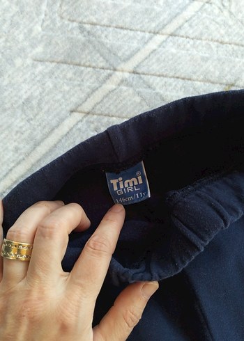 Kız Çocuk Lacivert Tayt Elastik Bel - Görsel 5