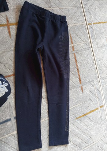 Kız Çocuk Lacivert Tayt Elastik Bel - Görsel 6