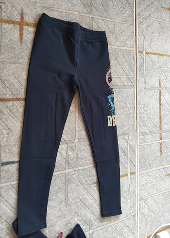 Kız Çocuk Lacivert Tayt Elastik Bel - Görsel 9