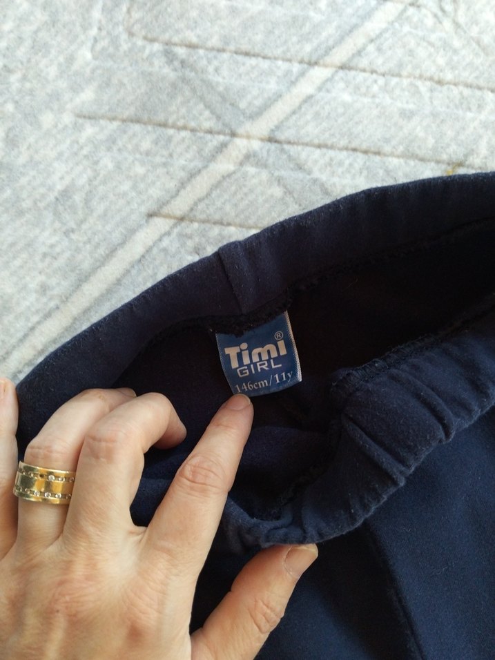 Kız Çocuk Lacivert Tayt Elastik Bel - Görsel 5