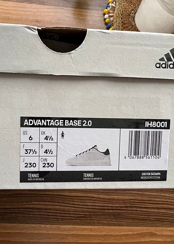 Adidas Adidas Beyaz Siyah Bağcıklı Spor Ayakkabı