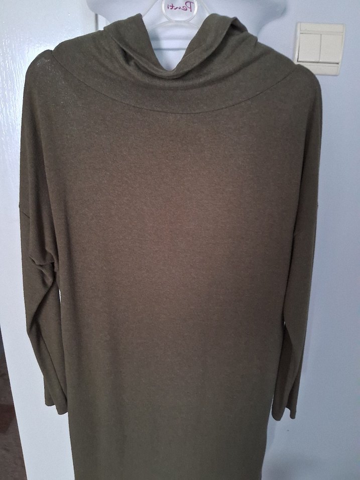 BejHaki yeşil Degaje Yakalı  Tunik - Görsel 2