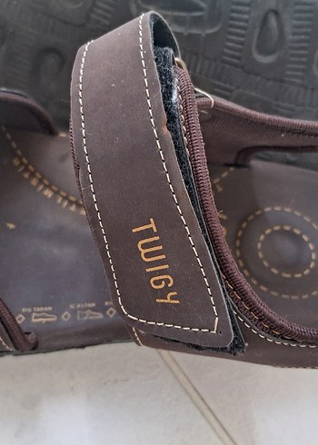 Twigy Kahverengi Deri Erkek Sandalet - Görsel 5