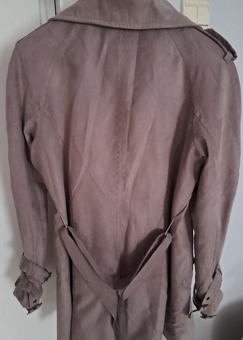 Bej Süet Midi Kadın Trençkot - Görsel 4