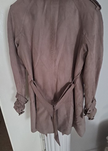 Bej Süet Midi Kadın Trençkot - Görsel 9