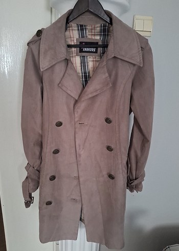 Bej Süet Midi Kadın Trençkot - Görsel 2