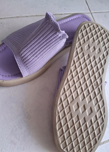 Kadın Mor Piliseli Dolgu Topuk Terlik - Görsel 8