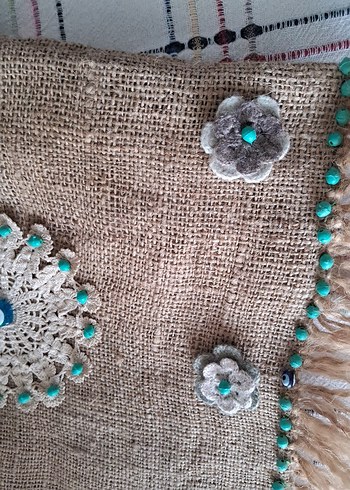 Boncuk İşlemeli Bohem Örgü Kadın Çanta - Görsel 5