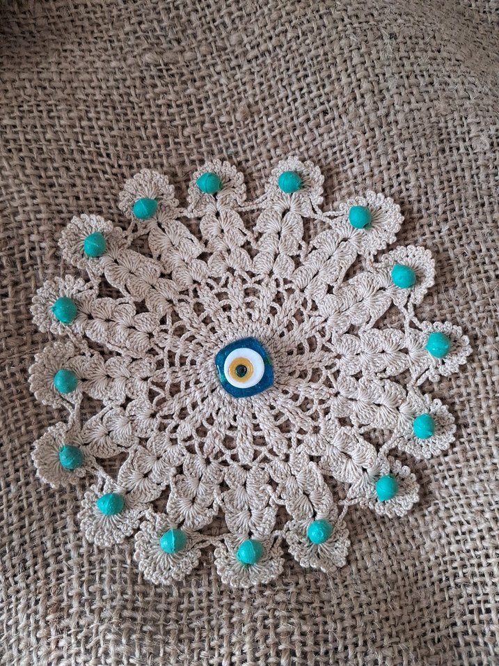 Boncuk İşlemeli Bohem Örgü Kadın Çanta - Görsel 3