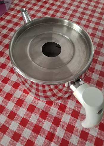 Beyaz Saplı Gri Çelik Çaydanlık - Görsel 10