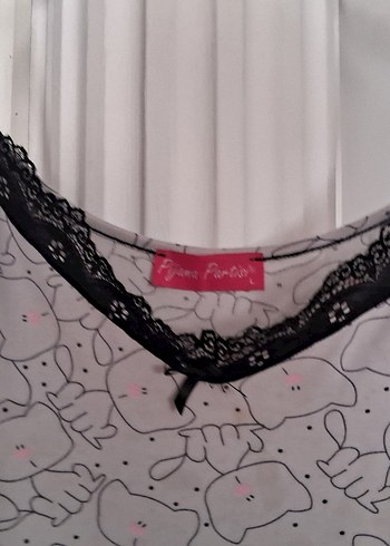 Gri Midi Dantel Detaylı Kadın Gecelik - Görsel 12